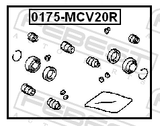 Febest 0175-MCV20R Rear Brake Caliper Repair Kit (Set For Two Sides)