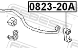 Febest 0823-20A Front Stabilizer Link / Sway Bar Link