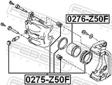 Febest 0276-Z50F Front Caliper Piston D63.6