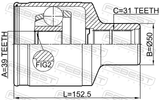 Febest 2111-F150RH Inner CV Joint Right 39X0X31