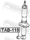 Febest TAB-118 Front Shock Absorber Bushing