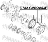 Febest 0782-GVSQA53F Front Wheel Hub