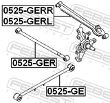 Febest 0525-GER Rear Transverse Link