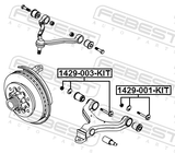 Febest 1429-003-KIT Repair Kit, Camber Adjusting Eccentric Bolt