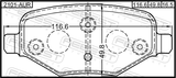 Febest 2101-AUR Pad Kit, Disc Brake, Rear - Kit