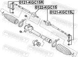 Febest 0121-KGC15L Steering Tie Rod End Left