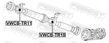 Febest VWCB-TR10 Drive Shaft Bearing (Repair Kit)