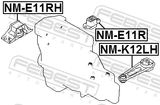 Febest NM-E11RH Right Engine Mount