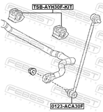 Febest TSB-AYH30F-KIT Front Stabilizer Bar Bush Kit D27.2