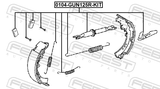 Febest 0104-GUN125R-KIT Brake Shoe Fitting Kit