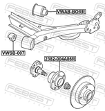 Febest 2382-004A86R Rear Wheel Hub