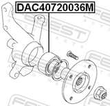 Febest DAC40720036M Front Wheel Bearing 40X72X36
