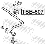 Febest TSB-507 Front Stabilizer Bar Bush D24