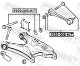 Febest 1929-005-KIT Repair Kit, Camber Adjusting Eccentric Bolt