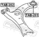 Febest TAB-202 Front Bushing, Front Control Arm