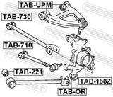 Febest TAB-730 Bushing, Rear Transverse Arm