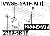 Febest 2399-5K1F Stabilizer Front D23.6