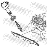Febest HCP-002 Seal Ring, Spark Plug Tube