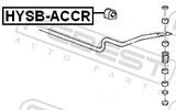Febest HYSB-ACCR Rear Stabilizer Bar Bush D14.5