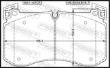 Febest 1601-167CF Pad Kit, Disc Brake, Front (Ceramic) ?eramic