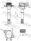 Febest 23640-008 Ignition Coil