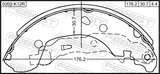 Febest 0202-K12R Shoe Kit, Rear Brake - Kit