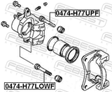 Febest 0474-H77LOWF Front Caliper Slide Pin