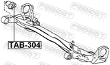Febest TAB-304 Rear Crossmember Bushing