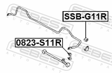 Febest SSB-G11R Rear Stabilizer Bar Bush D18