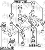 Febest MSB-V45 Subframe Cushion