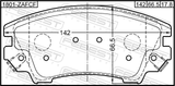 Febest 1801-ZAFCF Pad Kit, Disc Brake, Front - Kit