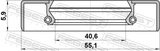 Febest 95GDY-42550606X Oil Seal Rear Hub 40.6X55.1X5.9X5.9