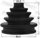 Febest 1617-210 Boot Outer CV Joint Kit 84.6X82.8X22.3