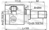 Febest 2911-DIIIFLH Inner CV Joint Left 27X44X29