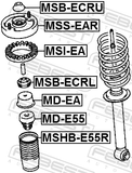 Febest MSB-ECRL Rear Shock Absorber Bushing