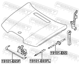 Febest 19101-E65F Cable Assembly Hood Lock Control