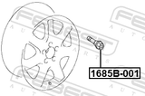 Febest 1685B-001 Wheel Bolt M14X1.5 L67