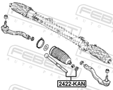 Febest 2422-KAN Steering Tie Rod
