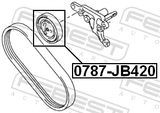 Febest 0787-JB420 Tension Pulley