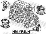 Febest HM-YF4LH Left Engine Mount