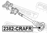 Febest 2382-CRAFR Rear Wheel Hub