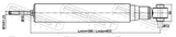 Febest 05110-007R Rear Shock Absorber Gas.Twin Tube