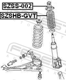 Febest SZSHB-GVT Front Shock Absorber Boot