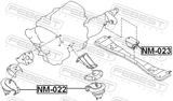 Febest NM-022 Front Engine Mount (Hydro)