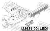 Febest 23631-001LED License Plate Lamp (Led)