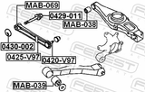 Febest 0420-V97 Ball Joint Rear Arm
