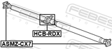 Febest HCB-RDX Drive Shaft Bearing (Repair Kit)