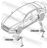 Febest 17603-020 Rear Level Sensor (With Bracket, With Link)