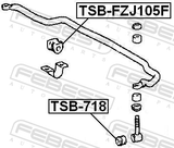 Febest TSB-718 Front Stabilizer Link Bushing