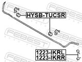 Febest 1223-IKRR Rear Right Stabilizer Link / Sway Bar Link